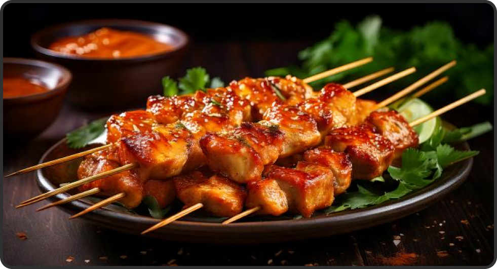 Thai-inspired chicken satay