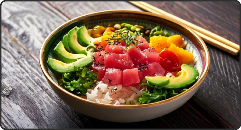 refreshing tuna poke bowl